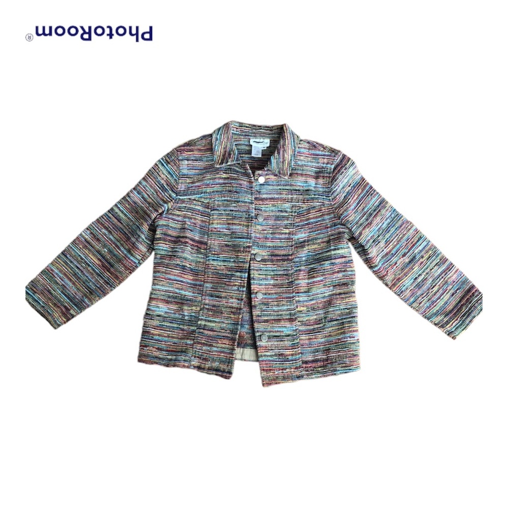 Vintage Coldwater Creek Multicolor Button Blazer